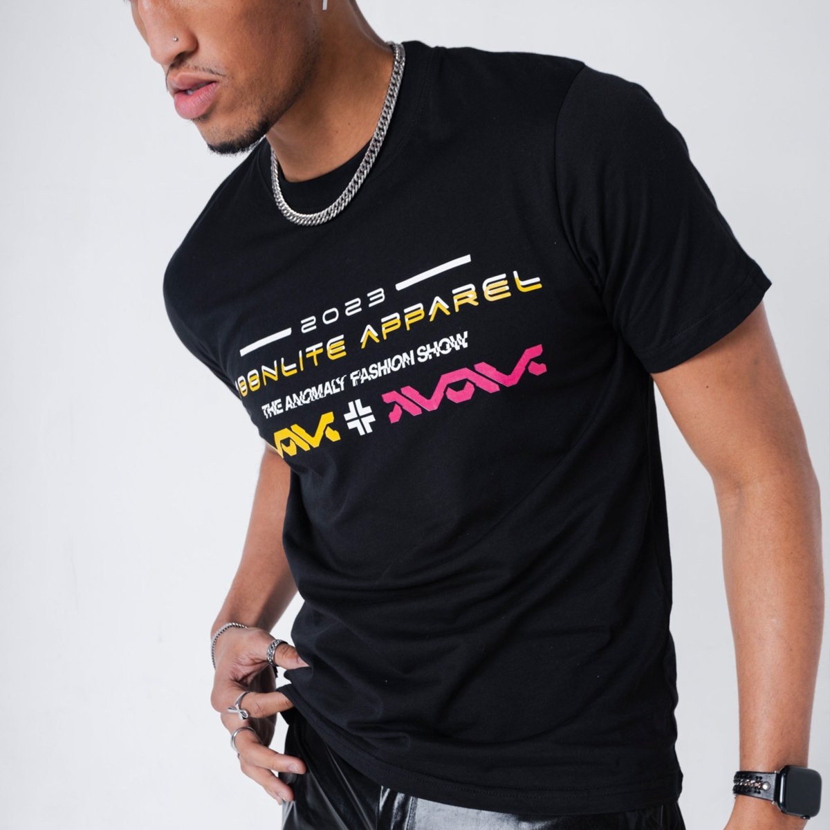 Men Black Printed T-Shirt | Fashion T-Shirt| Official MoonLite Apparel