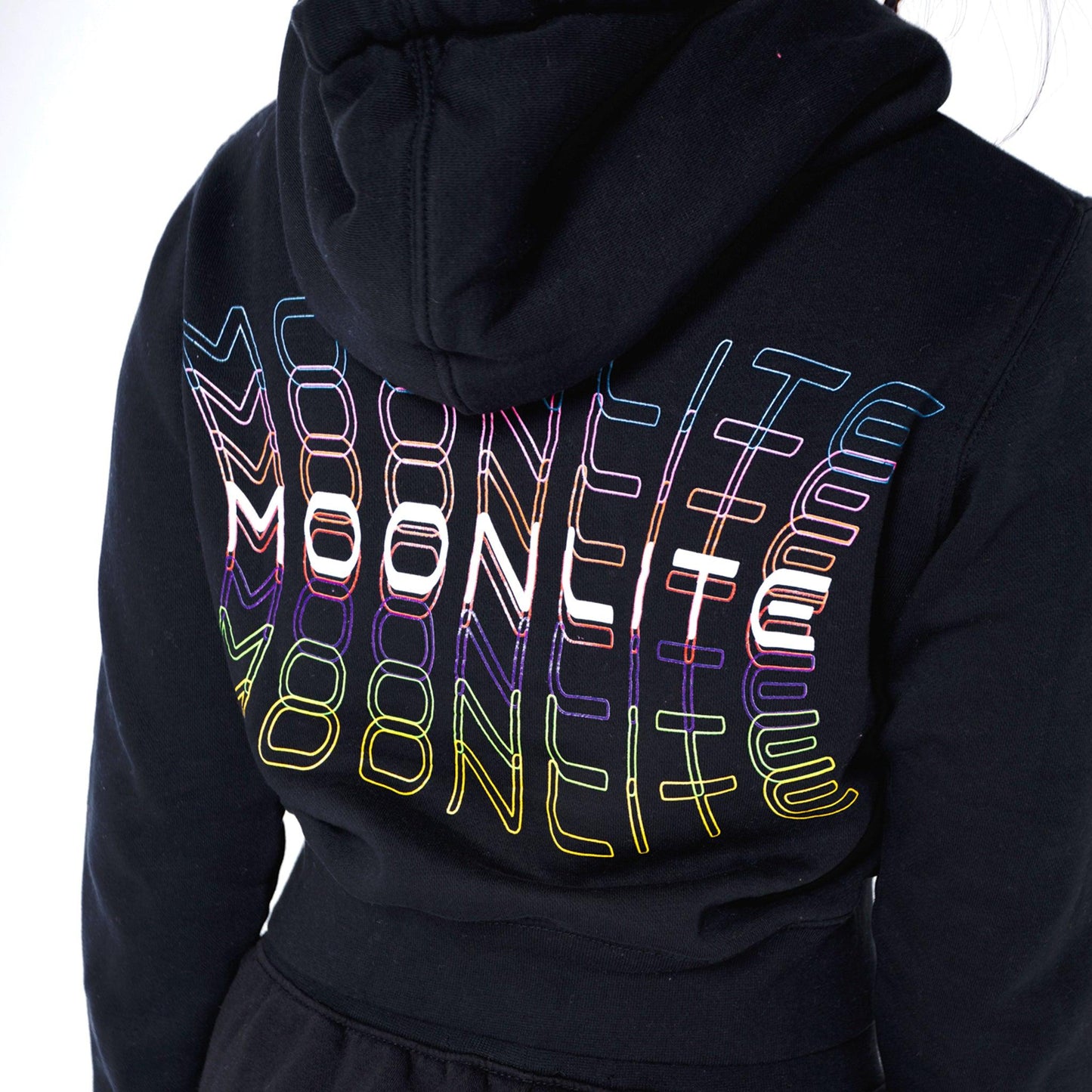 Rainbow Warp Cropped Hoodie - Official MoonLite Apparel