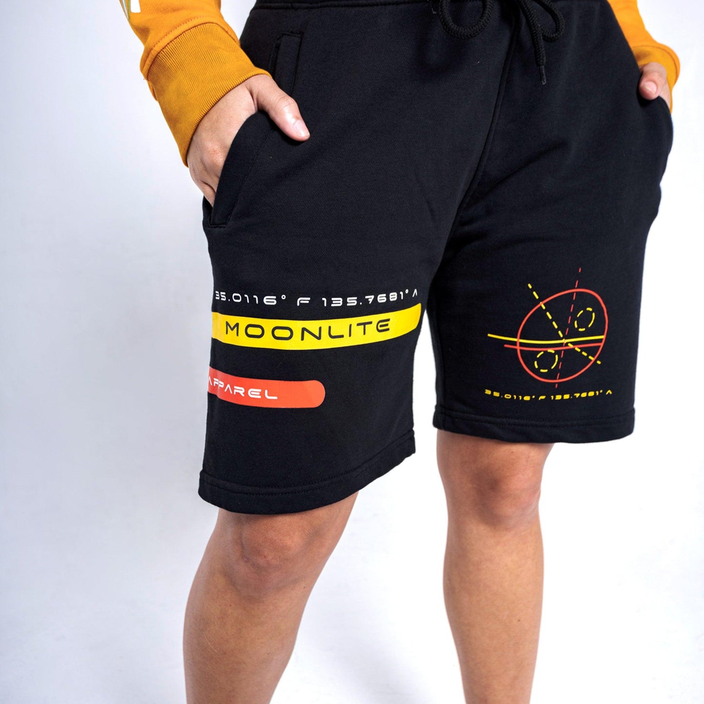 Radar Black Shorts | Radar Shorts | Official MoonLite Apparel