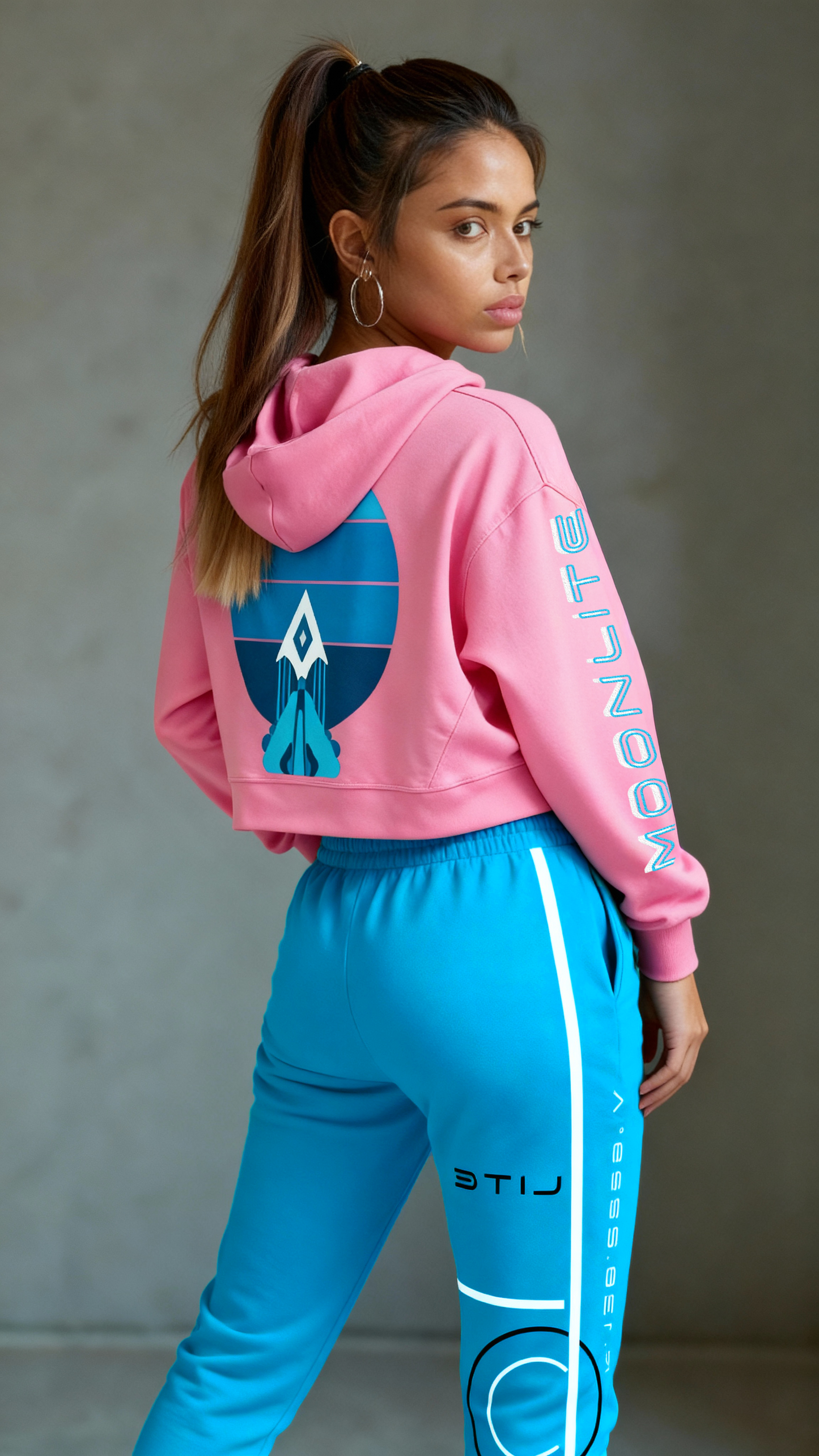 Landing Rocket Cropped Hoodie