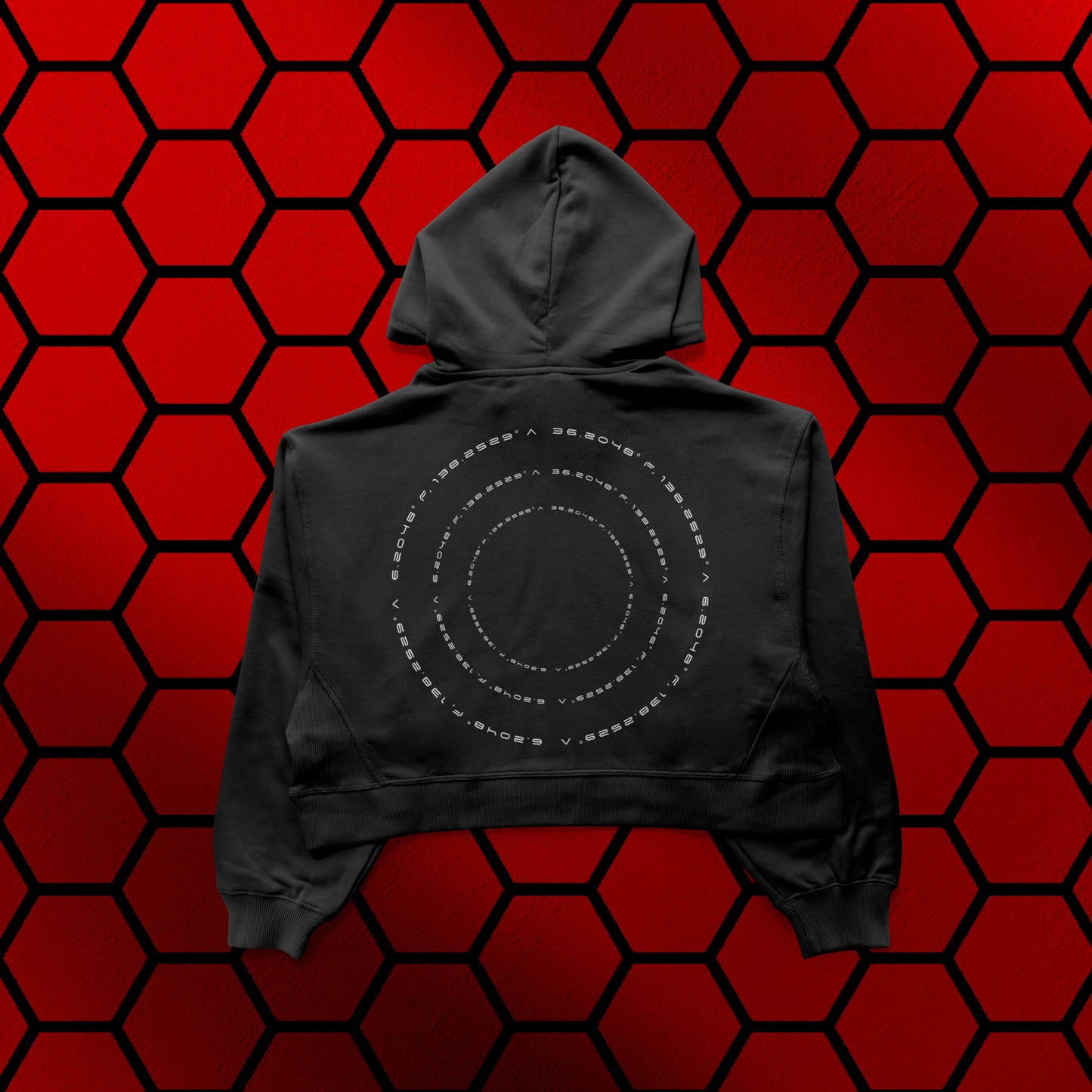 Planet Red Cropped Hoodie