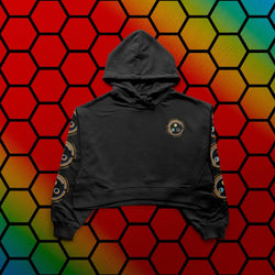 Anaglyphic Logo Cropped Hoodie - Official MoonLite Apparel
