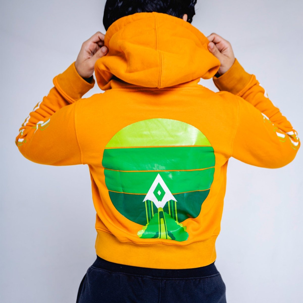 Landing Rocket Cropped Hoodie - Official MoonLite Apparel